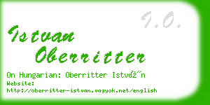 istvan oberritter business card